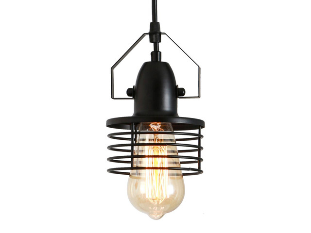 industrial Black Pendant Light Metal Cage Pendant Lights Dining Room Hanging Lighting for Kitchen Island Living Room Bedroom Entryy Barn...