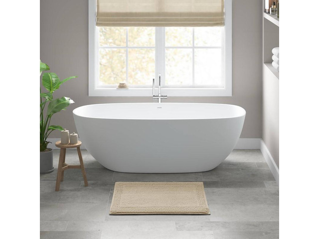 1 PCS 17x24' 100% Cotton Tufted 3000 GSM Reversible Bath Rug Natural