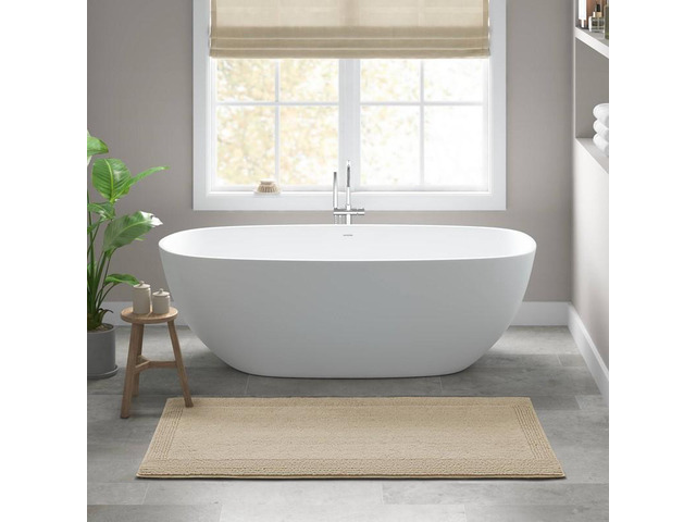 1 PCS 24x60' 100% Cotton Tufted 3000 GSM Reversible Bath Rug Natural