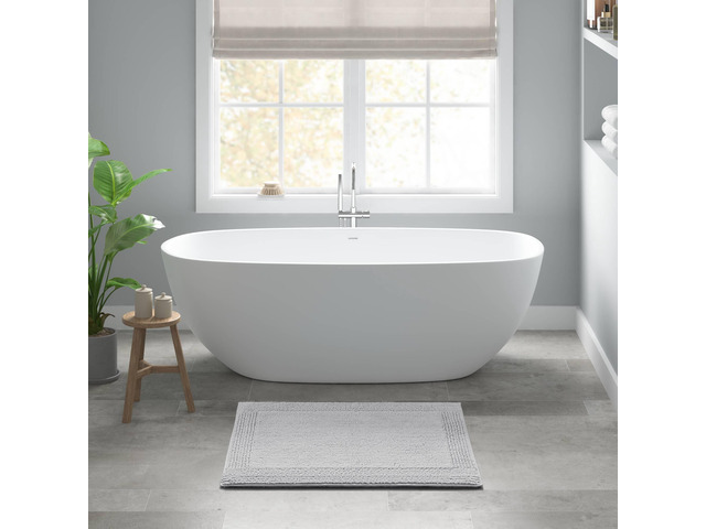 1 PCS 20x30' 100% Cotton Tufted 3000 GSM Reversible Bath Rug Grey