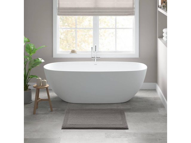 1 PCS 20x30' 100% Cotton Tufted 3000 GSM Reversible Bath Rug Charcoal