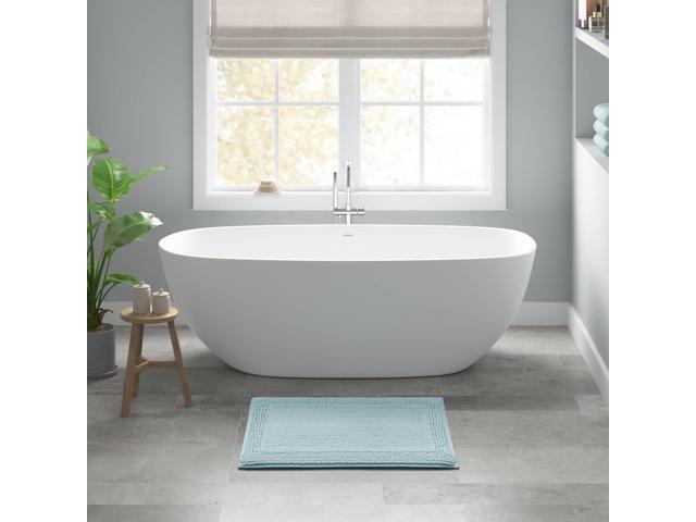 1 PCS 17x24' 100% Cotton Tufted 3000 GSM Reversible Bath Rug Blue