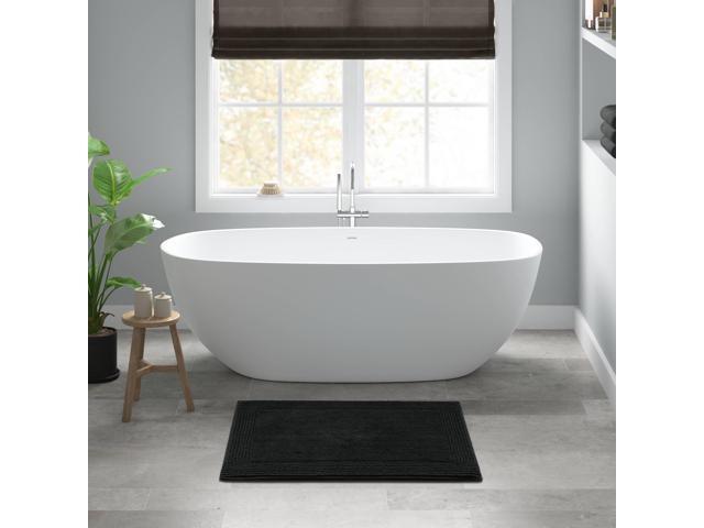 1 PCS 17x24' 100% Cotton Tufted 3000 GSM Reversible Bath Rug Black