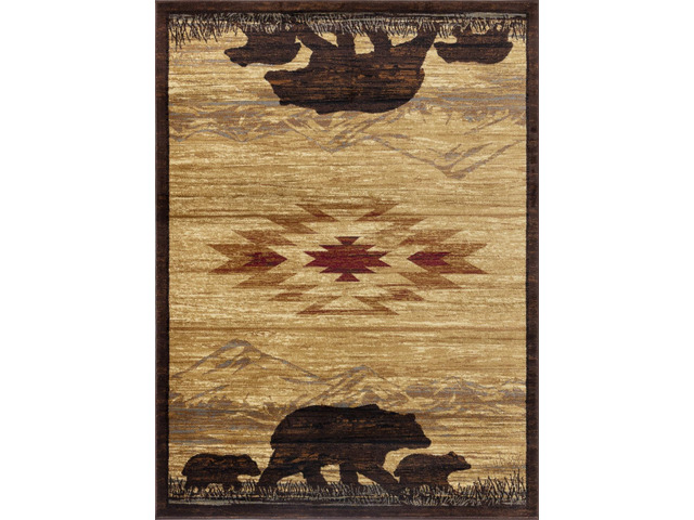 Nature's Nest GC_CBL3006 Multi 7 ft. 10 in. x 10 ft. 3 in. Lodge Area Rug