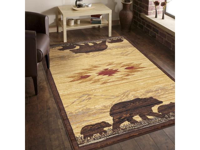 Nature's Nest GC_CBL3006 Multi 5 ft. 3 in. x 7 ft. 3 in. Lodge Area Rug