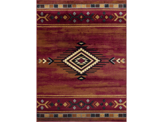 Red 7 ft. 10 in. x 10 ft. 3 in. Southwest Area Rug