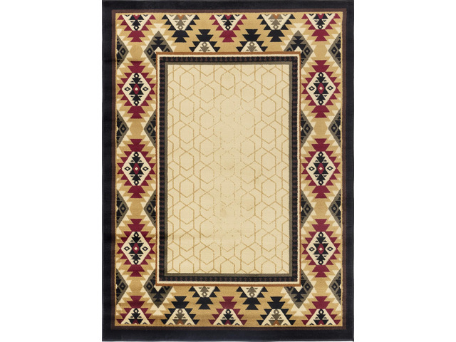 Cream 7 ft. 10 in. x 10 ft. 3 in. Southwest Area Rug