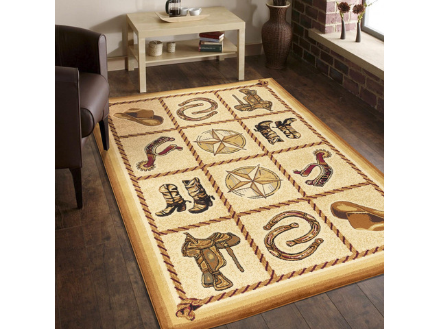 Beige 5 ft. 3 in. x 7 ft. 3 in. Southwest Area Rug