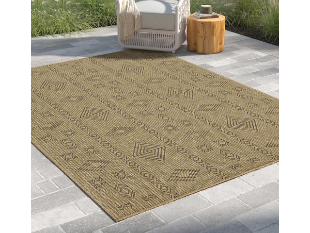 Jute/Mocha 7 ft. 10 in. x 10 ft. 3 in. Indoor/Outdoor Area Rug