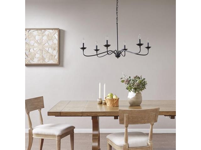 6-Light Metal Chandelier