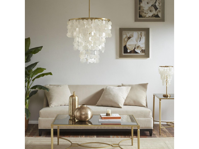 Layered Capiz Chandelier