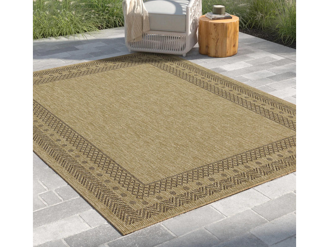 Jute/Mocha 7 ft. 10 in. x 10 ft. 3 in. Indoor/Outdoor Area Rug