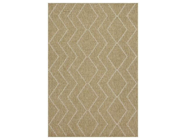 Jute/White 5 ft. 3 in. x 7 ft. 3 in. Indoor/Outdoor Area Rug
