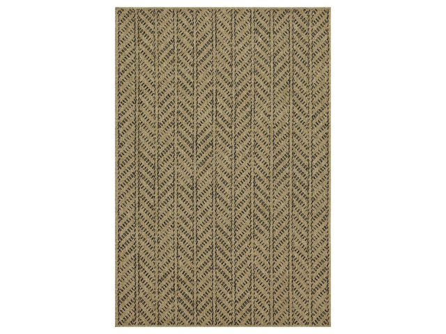 Jute/Black 5 ft. 3 in. x 7 ft. 3 in. Indoor/Outdoor Area Rug