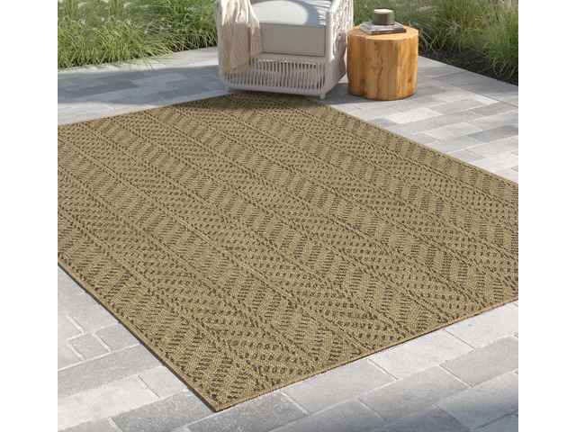 Jute/Mocha 7 ft. 10 in. x 10 ft. 3 in. Indoor/Outdoor Area Rug