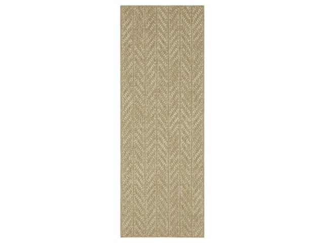 Jute/White 2 ft. 7 in. x 7 ft. 3 in. Indoor/Outdoor Area Rug