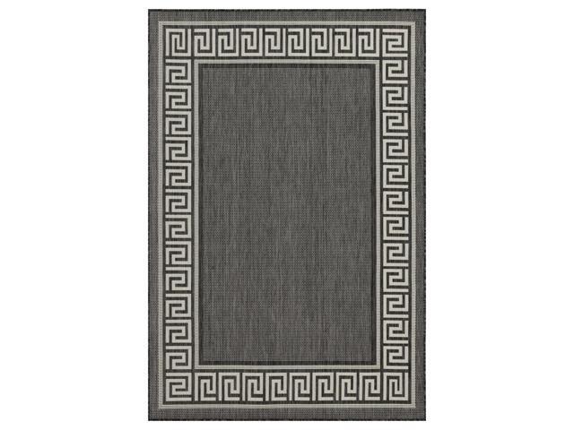 Sunshine GC_HAR2002 Anthracite 7 ft. 10 in. x 10 ft. 3 in. Indoor/Outdoor Area Rug