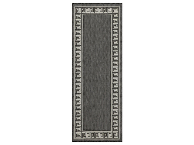 Sunshine GC_HAR2002 Anthracite 2 ft. 7 in. x 7 ft. 3 in. Indoor/Outdoor Area Rug