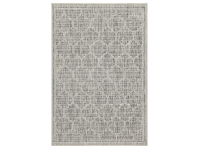Sunshine GC_HAR2006 Silver 5 ft. 3 in. x 7 ft. 3 in. Indoor/Outdoor Area Rug