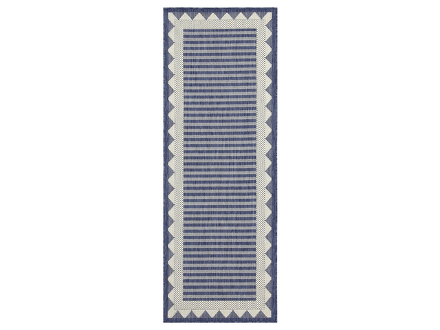 Sunshine GC_HAR2013 Blue 2 ft. 7 in. x 7 ft. 3 in. Indoor/Outdoor Area Rug