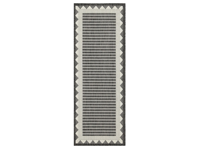 Sunshine GC_HAR2014 Anthracite 2 ft. 7 in. x 7 ft. 3 in. Indoor/Outdoor Area Rug