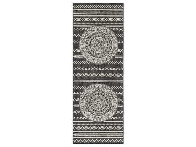 Sunshine GC_HAR2017 Anthracite 2 ft. 7 in. x 7 ft. 3 in. Indoor/Outdoor Area Rug