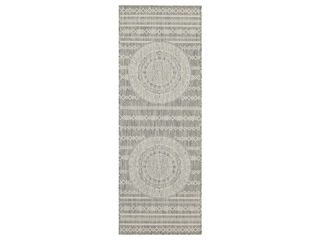 Sunshine GC_HAR2018 Silver 2 ft. 7 in. x 7 ft. 3 in. Indoor/Outdoor Area Rug