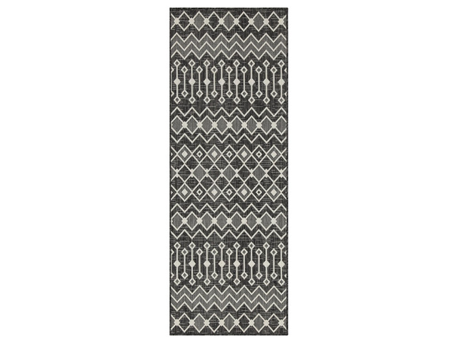 Sunshine GC_HAR2020 Anthracite 2 ft. 7 in. x 7 ft. 3 in. Indoor/Outdoor Area Rug