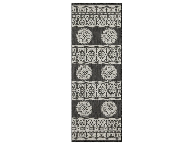 Sunshine GC_HAR2023 Anthracite 2 ft. 7 in. x 7 ft. 3 in. Indoor/Outdoor Area Rug