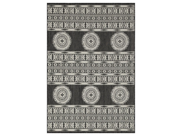 Sunshine GC_HAR2023 Anthracite 5 ft. 3 in. x 7 ft. 3 in. Indoor/Outdoor Area Rug
