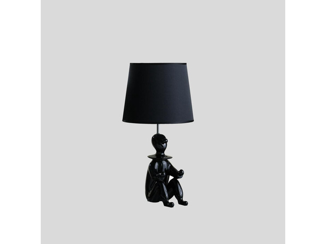 21.25' Black Modern Clown Phone Holder Resin Table Lamp