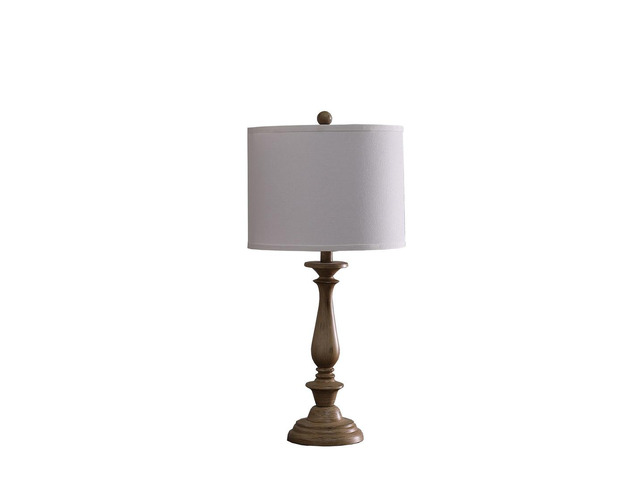 27.5' in Coastal Wood Effect Polyresin Table Lamp