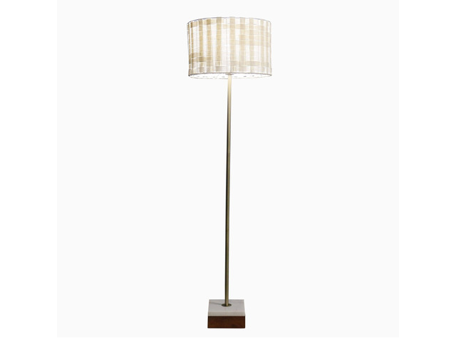 Minimalist Floor Lamp, Slim Standing Light with Neutral Shade for Contemporary Living Room & Bedroom Ambience Viora Marble Base Floor Lamp - Dark...