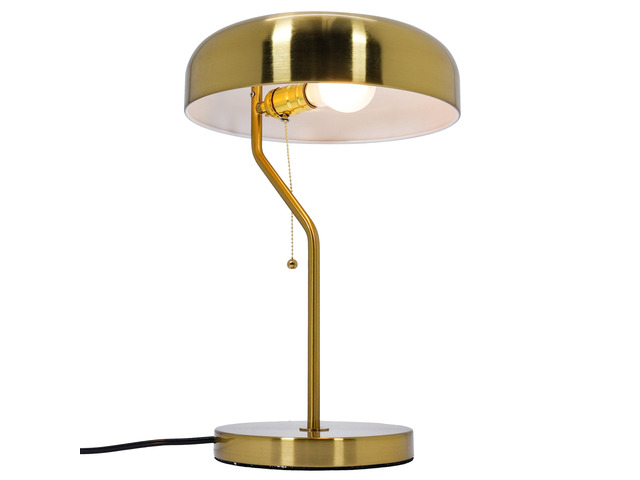 High Quality Hotel European Modern Bed Side Nightstand Decorative Table/Desk Lamp, Metro Table Lamp with Gold Outer and White inner 110~120V