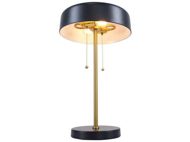 Bedroom Table Lamp Nordic Home Creative Romantic Warm Study Room Desk Bedside Lamp, Obni Table Lamp with Black Outer and White inner 110~120V