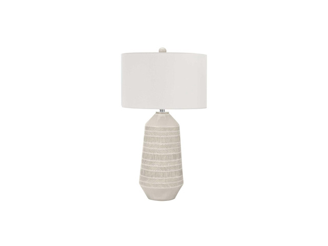 Lighting, 33'H, Table Lamp, Ivory / Cream Shade, Cream Ceramic, Contemporary