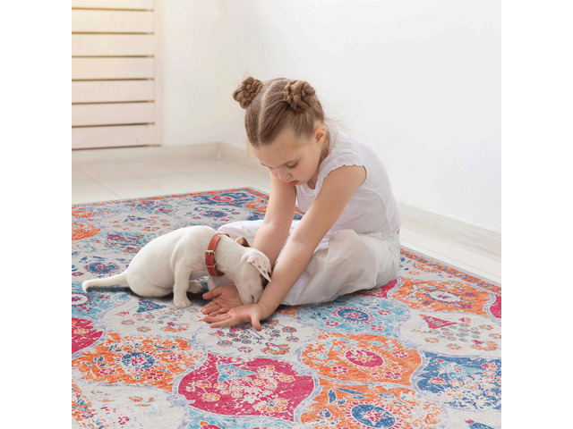 36*24 inch Cream Area Rug, Washable Area Rugs,(Cream, 36*24 inch)