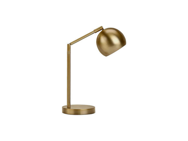 Lighting, 19'H, Table Lamp, Gold Metal, Gold Shade, Contemporary