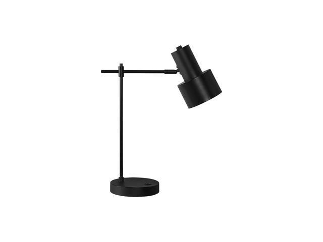 Lighting, 21'H, Table Lamp, Usb Port included, Black Metal, Black Shade, Modern
