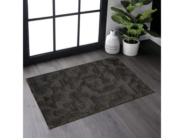 Step Collection High-Low Brown Indoor Area Rug, 36*24 inch, Modern, Contemporary, Geometric, Bohemian, Bedroom, Kitchen, Living Room, Doormat, Non...