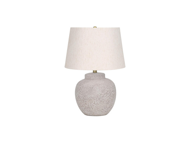 Lighting, 22'H, Table Lamp, Cream Concrete, Ivory / Cream Shade, Modern
