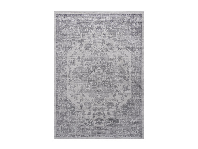 Collection 5X7 Silver/Oriental Non-Shedding Living Room Bedroom Dining Home Office Stylish and Stain Resistant Area Rug