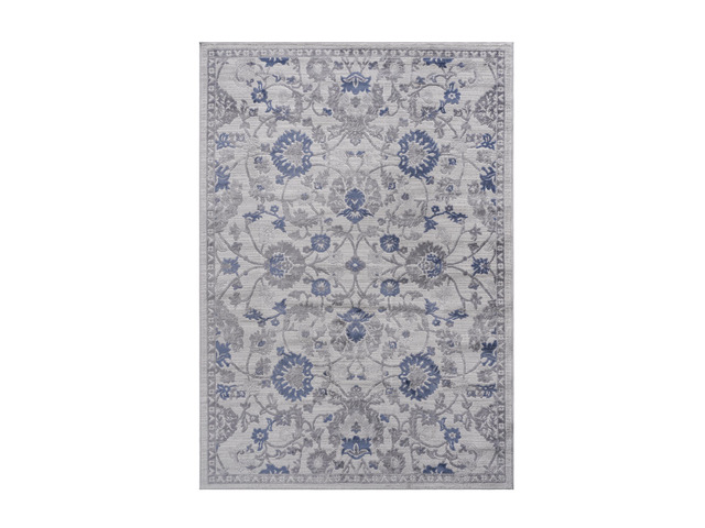 Collection 6X9 Blue/Silver/Oriental Non-Shedding Living Room Bedroom Dining Home Office Stylish and Stain Resistant Area Rug