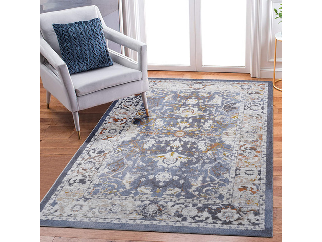 Collection 6X9 Blue/Traditional Non-Shedding Living Room Bedroom Dining Home Office Stylish and Stain Resistant Area Rug