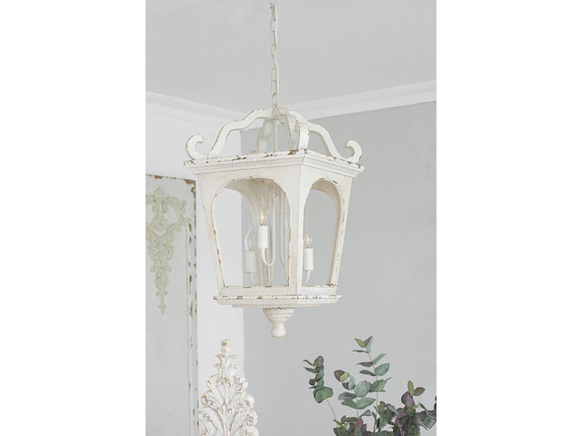 4 - Light Wood Chandelier, Hanging Light Fixture with Adjustable Chain for Kitchen Dining Room Foyer Entryway, Bulb Not included