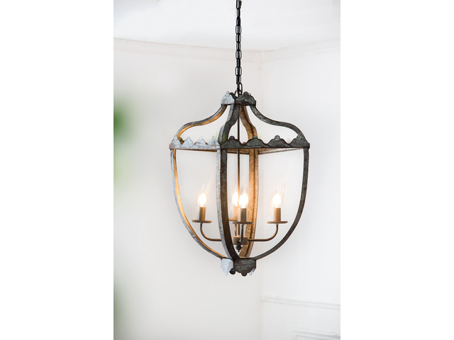 4 - Light Metal Chandelier, Hanging Light Fixture with Adjustable Chain for Kitchen Dining Room Foyer Entryway, Bulb Not included