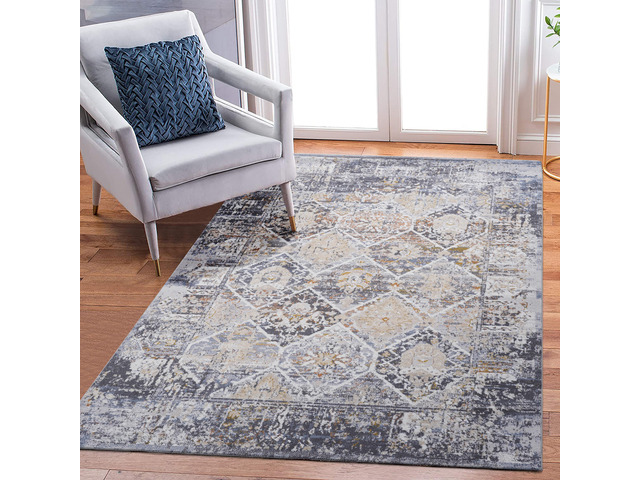 Collection 8X10 Multi /Traditional Non-Shedding Living Room Bedroom Dining Home Office Stylish and Stain Resistant Area Rug