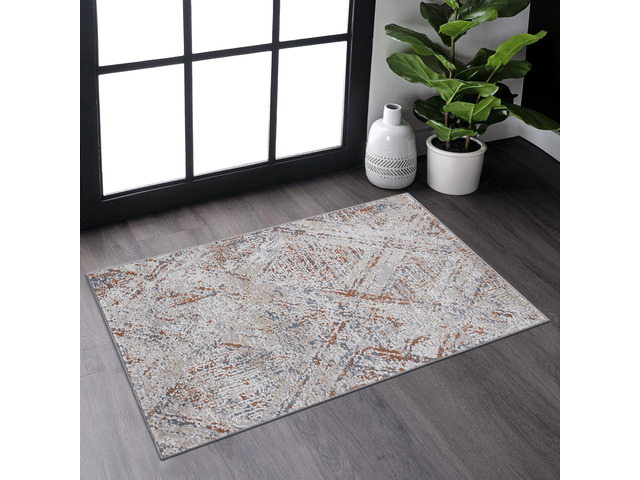 Collection 2X3 Beige /Geometric Non-Shedding Living Room Bedroom Dining Home Office Stylish and Stain Resistant Area Rug