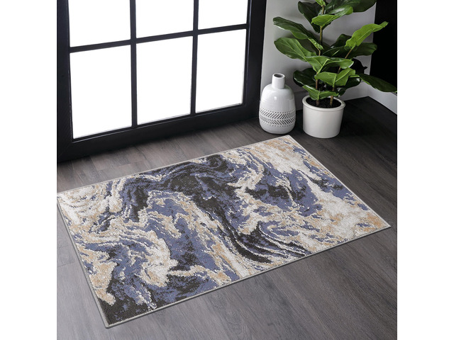 Collection 2X3 L. Blue /Abstract Non-Shedding Living Room Bedroom Dining Home Office Stylish and Stain Resistant Area Rug