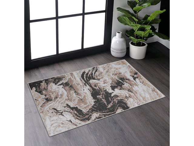 Collection 2X3 L. Brown /Abstract Non-Shedding Living Room Bedroom Dining Home Office Stylish and Stain Resistant Area Rug